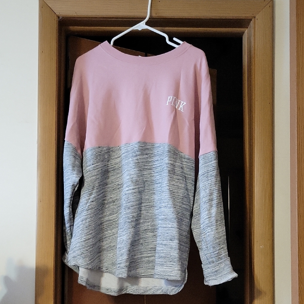 Victoria's Secret Pink and Gray Sweatshirt
